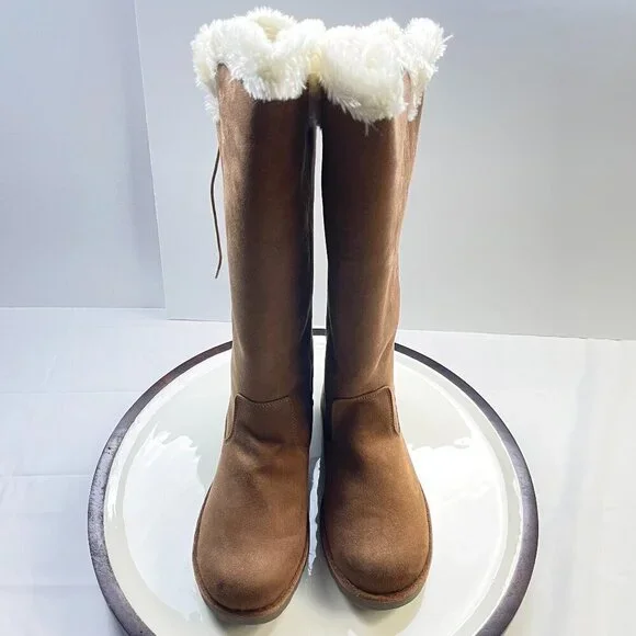 Makalu Brown Suede Boots Size 10 - Picture 1 of 12